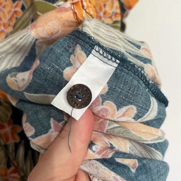 Margaritaville Mens Hawaiian Shirt Rayon Parrots Floral Tropic Jimmy Buffett - Picture 7 of 9